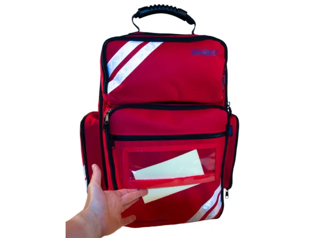 reddingsrugzak,DIN 14142/EHBO-set,Cordura,rood,HxBxD 450x270x180mm