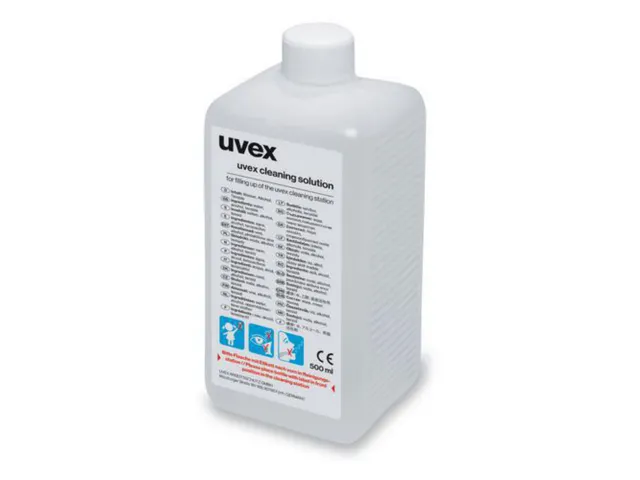 Uvex 9972.100 reinigingsvloeistof voor brillen, 500 ml, per flacon