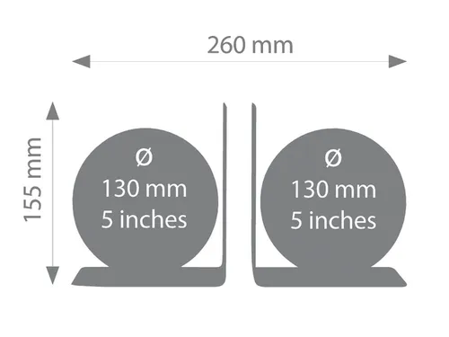 Boekensteun TROIKA met magnetische Wereldbol 13cm 2 stuks Assorti