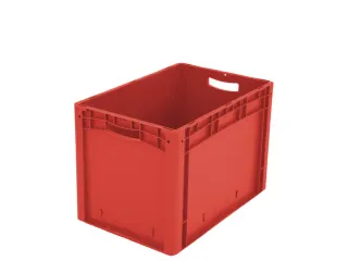 Euronorm Stapelkrat Pp 420x600x400mm Wand/bodem Gesloten Rood 85l - 1
