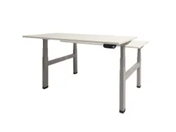 Dextro Plus Duo Zit-sta Bureau Elektrisch 160x80 Krijtwit 25mm Alu