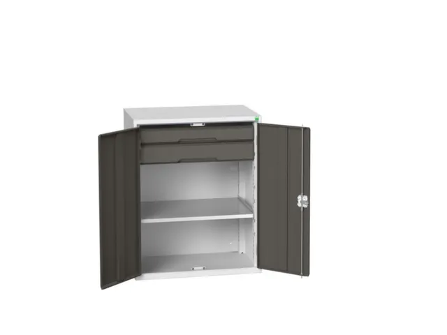 universele kast,HxBxD 1000x800x550mm,1xStalen bodem,2lade(n)