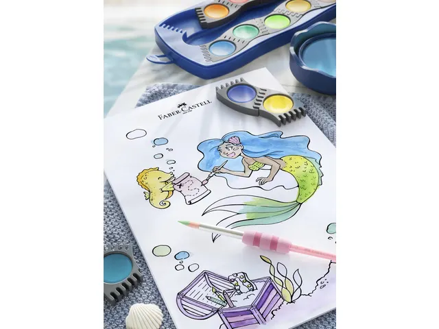 Set 4 pinceaux Faber Castell Soft Touch couleurs Pastel
