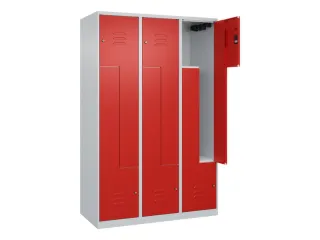 Z-garderobekast,HxBxD 1850x1200x500mm,vak B 200/400mm,cil.-slot - 2
