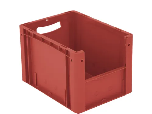 Euronorm Stapelkrat M. Grijpopening Pp Hxlxb 270X400X300Mm Rood