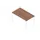 bureau HxBxD 730x1400x800mm blad canaletto-hout 4-voeten wit