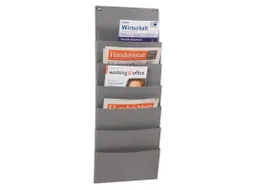 kantoorplanner,6vakken,HxB 900x345mm,plank(en) PP,antraciet