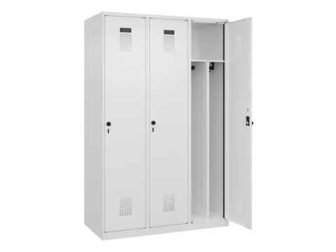 locker voor scheiding van kleding,HxBxD 1850x1200x500mm,3vak