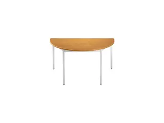 Tafel Halfrond 140x70 Cm Frame Aluminium Blad Kersenhout - 2