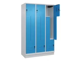 Z-garderobekast,HxBxD 1950x1200x500mm,vak B 200/400mm,draaigrendel - 2