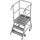 bordestrap,verrijdbaar,bordes H 0,75m,3treden m. R13-laag,aluminium