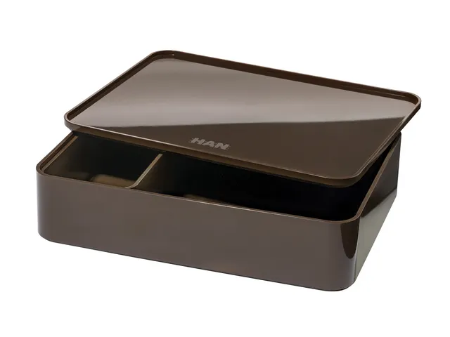 Smart-organiser Han Allison box met binnenschaal en deksel bruin, stap