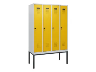 schoollocker,HxBxD 1950x1200x500mm,4vak,vak B 300mm,draaigrendel - 2