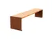 Banc d'extérieur L1800mm 3 lattes chêne clair/rouille