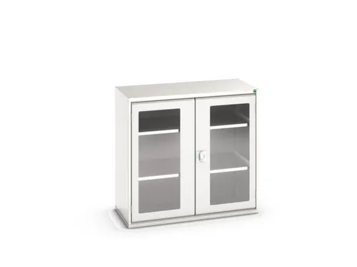 vitrinekast 1000x1050x550mm 2xStalen bodem romp RAL7035 front RAL7035