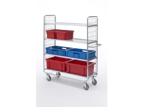 etagewagen,draagverm. 200kg,4etage(s),laadvl. LxB 750x425mm,houtetage