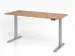 Bureau assis-debout électrique 640-1290x1800x800mm noyer/argenté