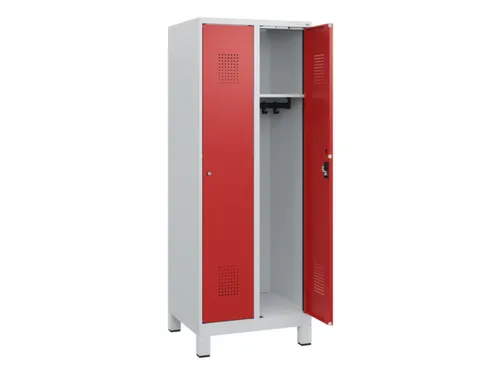 schoollocker,HxBxD 1630x600x500mm,2vak,vak B 300mm,cil.-slot,voeten