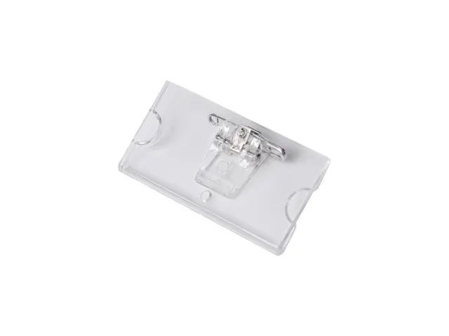 OUTLET Naambadge 65x35 Plat met clip en veiligheidsspeld