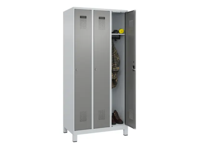 locker,HxBxD 1950x900x500mm,3vak,vak B 300mm,cil.-slot,voeten
