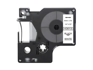 Labeltape Dymo 43613 D1 Compatible 6mm Zwart Op Wit - 1