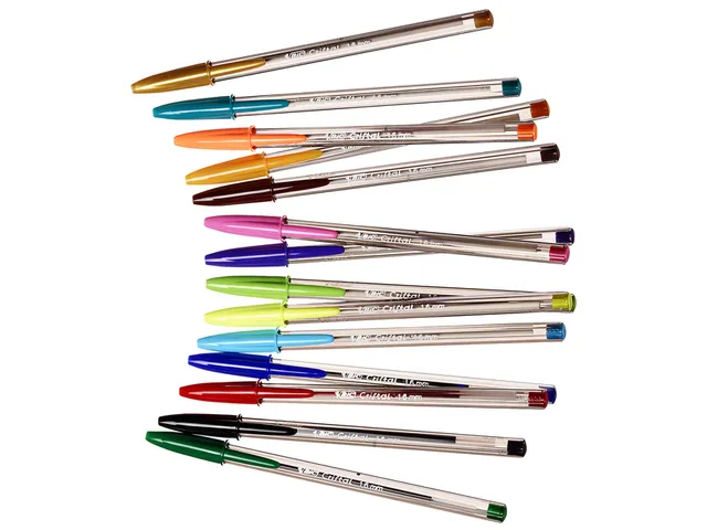 Balpen Bic Cristal large multicolour assorti etui à 15 stuks
