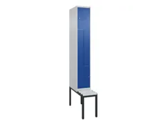 Z-garderobekast,HxBxD 2120x300x815mm,2vak,vak B 300mm,cil.-slot