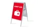 Stoepbord A1 complete set met print "FIRST AID" rood/wit (EHBO)