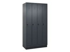 locker,HxBxD 1950x1000x500mm,4vak,vak B 250mm,draaigrendel,sokkel