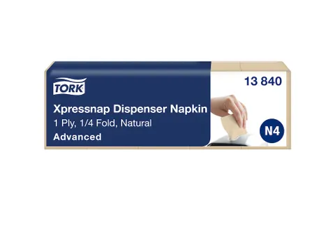 Servetten Tork 13840 Xpressnap 2-laags 33x21cm naturel 1125st.