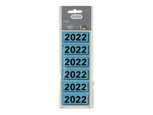 Rugetiket Elba 2022 57x25mm blauw