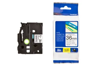Labeltape Brother P-touch TZe-261 standaard 36mm zwart op wit - 6