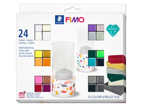 Klei Fimo effect colour pak à 24 kleuren
