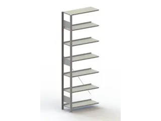 Inhaakstelling Aanbouwveld 2200x756x336mm 7legborden 80kg Verzinkt - 1