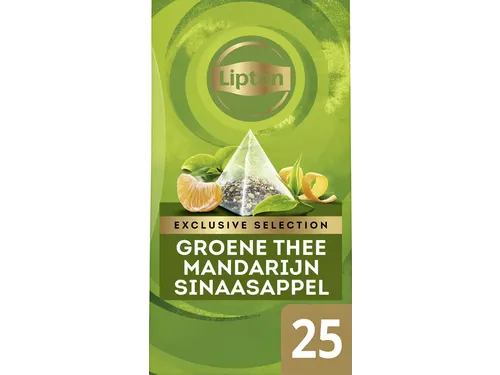 Thee Lipton Exclusive groene thee mandarijn sinaasappel 25 pramidezakj