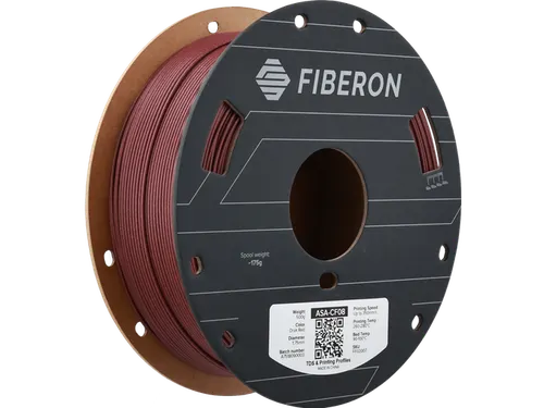 Polymaker 3D filament Fiberon ASA-CF08 1,75 mm Donker Rood 0.5kg