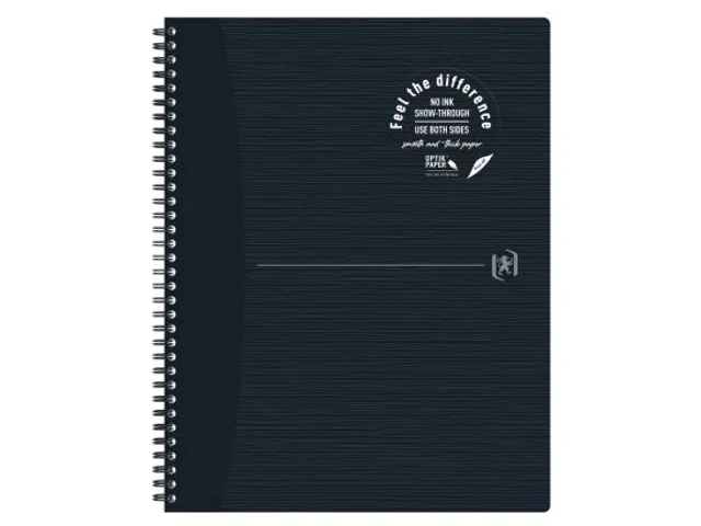 Cahier spirale Oxford Origin A4 + carreau 5mm 70 feuilles noir