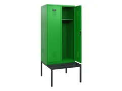 locker met bank,HxBxD 1950x800x815mm,2vak,vak B 400mm,cilinderslot