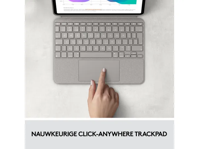 Etui clavier Combo Touch iPad Pro (1,2,3 gen) QWERTY Anglais US sable