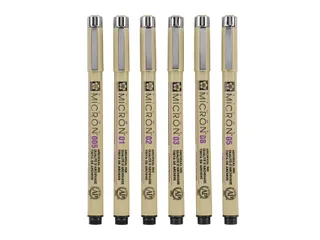 Fineliner Sakura pigma micron set 6stuks zwart - 5