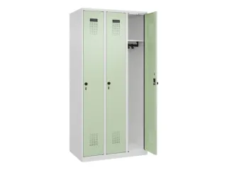 locker,HxBxD 1850x900x500mm,3vak,vak B 300mm,draaigrendel - 2