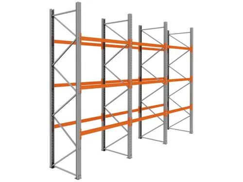 palletstelling,basis+2xaanbouw,HxBxD 3990x5875x1100mm,vakl. 3000kg