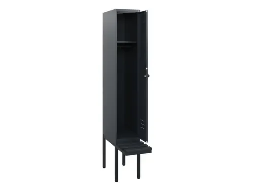 locker met bank,HxBxD 1950x300x815mm,1vak,vak B 300mm,draaigrendel