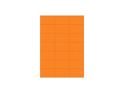 Gekleurde Etiketten 70x37mm Fluor Oranje 42412