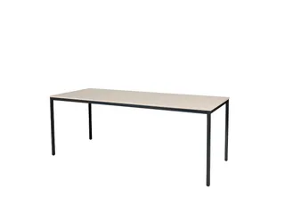 Domino Basic tafel Vaste Hoogte 2000x800mm Robson Eiken zwart 4-poot - 1
