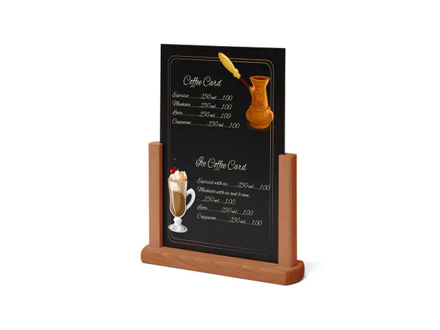 Ardoise de table A4 Support marron clair