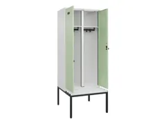 locker met bank,voor scheiding van kleding,HxBxD 2120x800x815mm,2vak