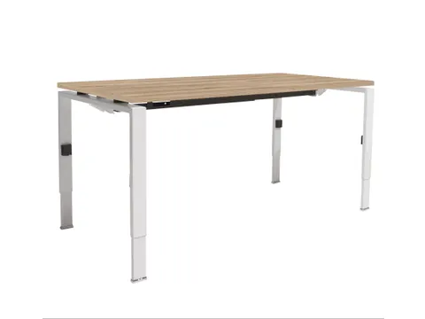 Bureau Linesto N4 hoogte instelbaar 180x80cm honey castello 25mm wit