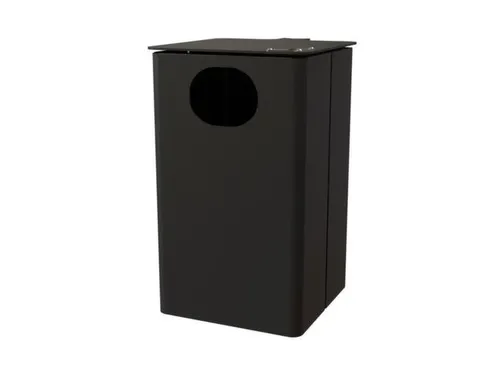 combi-asbak,HxBxD 537x325x388mm,afvalbak inhoud 35l,romp staal RAL7021