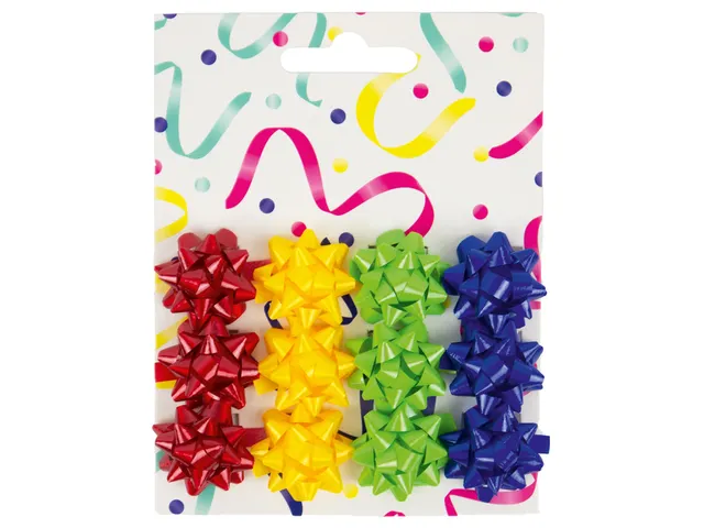 Cadeaustrikken set à 12 stuks rood, geel, groen en blauw